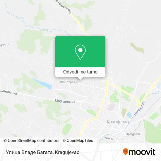 Улица Владе Багата mapa