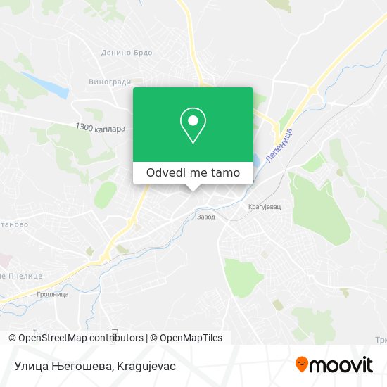 Улица Његошева mapa
