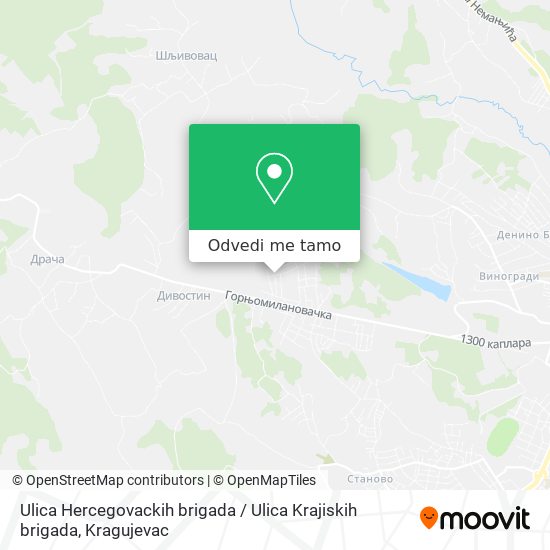 Ulica Hercegovackih brigada / Ulica Krajiskih brigada mapa