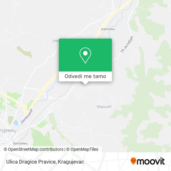 Ulica Dragice Pravice mapa