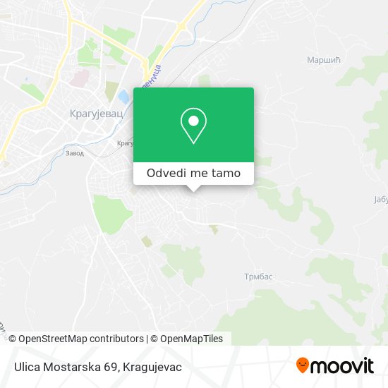 Ulica Mostarska 69 mapa