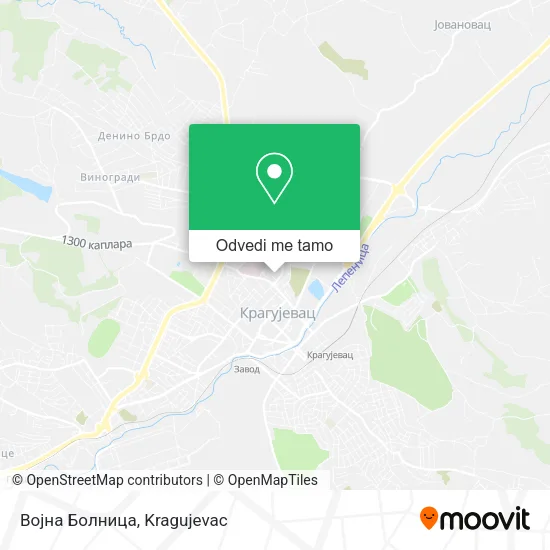 Војна Болница mapa
