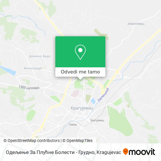 Одељење За Плућне Болести - Грудно mapa
