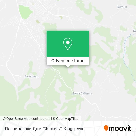 Планинарски Дом ""Жежељ"" mapa
