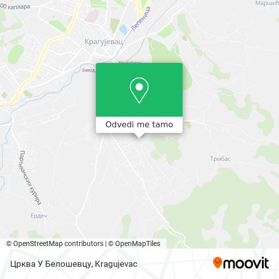 Црква У Белошевцу mapa