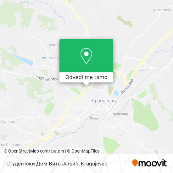 Студентски Дом Вита Јањић mapa