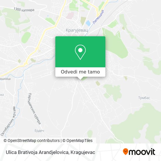 Ulica Brativoja Arandjelovica mapa