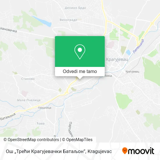 Ош „Трећи Крагујевачки Батаљон” mapa