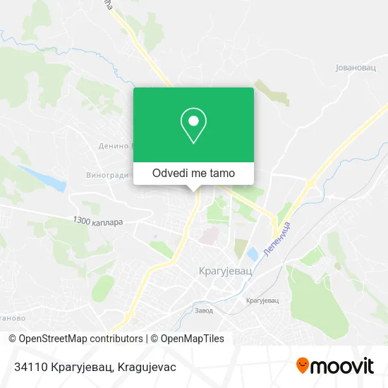 34110 Крагујевац mapa