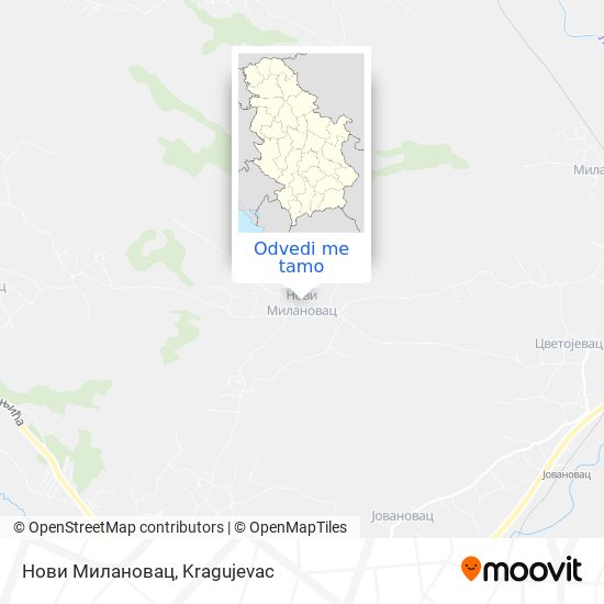 Нови Милановац mapa