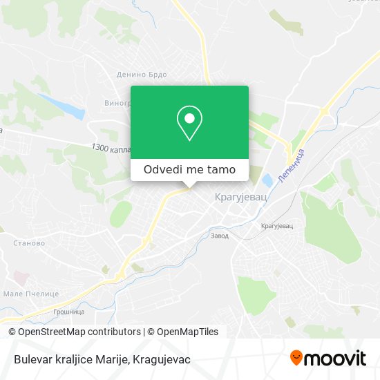 Bulevar kraljice Marije mapa