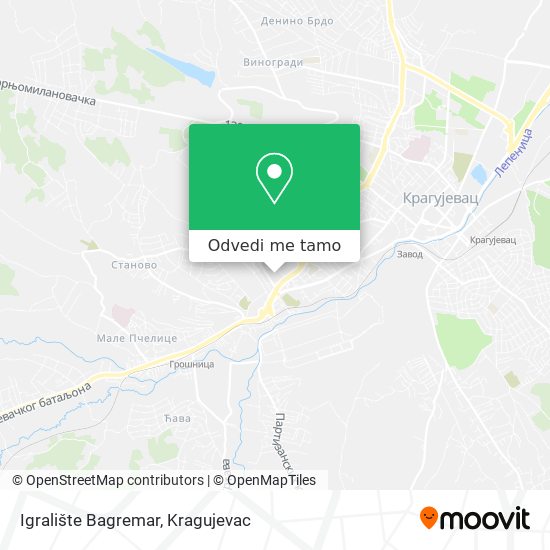 Igralište Bagremar mapa
