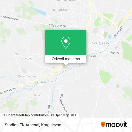 Stadion FK Arsenal mapa