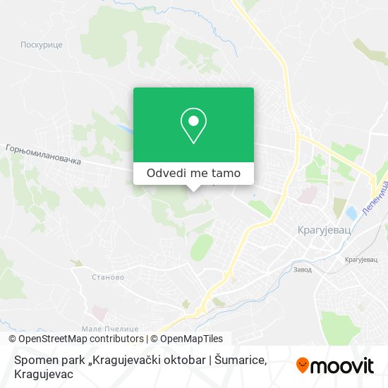 Spomen park „Kragujevački oktobar  | Šumarice mapa