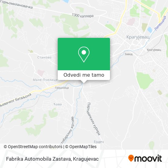 Fabrika Automobila Zastava mapa