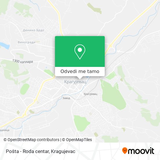 Pošta - Roda centar mapa