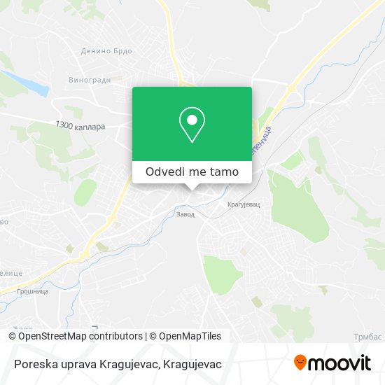 Poreska uprava Kragujevac mapa