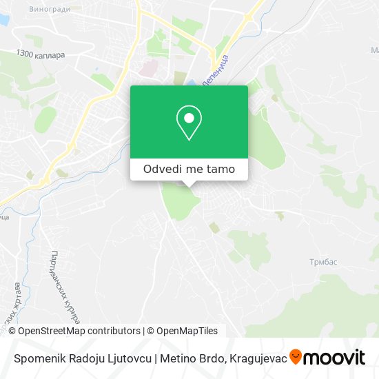 Spomenik Radoju Ljutovcu | Metino Brdo mapa