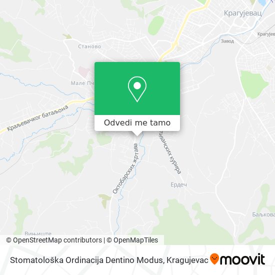 Stomatološka Ordinacija Dentino Modus mapa