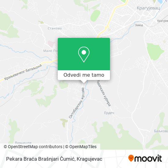 Pekara Braća Brašnjari Čumić mapa