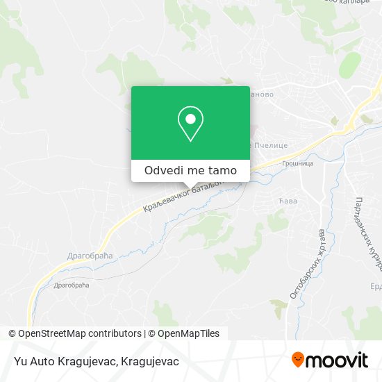 Yu Auto Kragujevac mapa