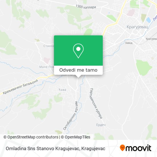 Omladina Sns Stanovo Kragujevac mapa