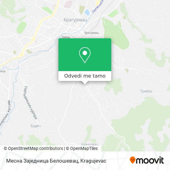 Месна Заједница Белошевац mapa