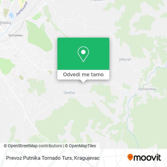 Prevoz Putnika Tornado Turs mapa