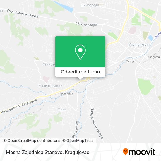 Mesna Zajednica Stanovo mapa