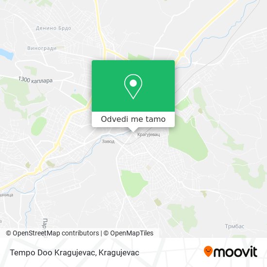 Tempo Doo Kragujevac mapa