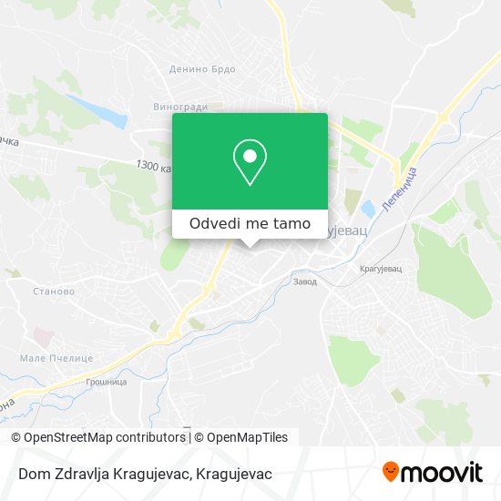 Dom Zdravlja Kragujevac mapa