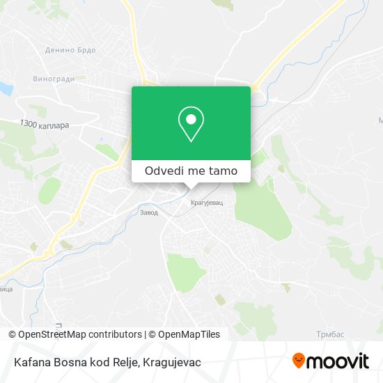 Kafana Bosna kod Relje mapa