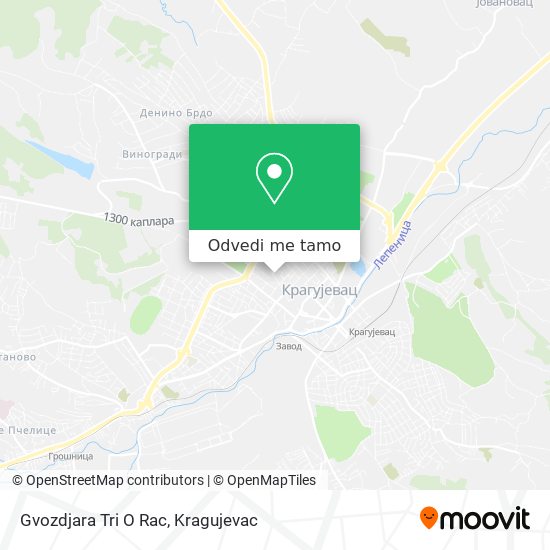 Gvozdjara Tri O Rac mapa