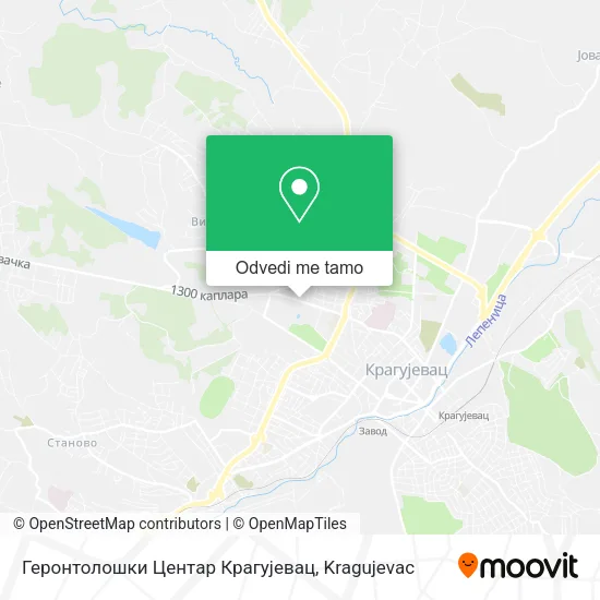 Геронтолошки Центар Крагујевац mapa