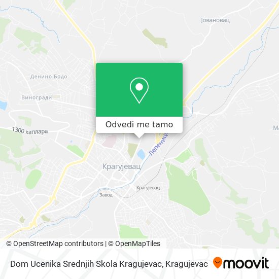 Dom Ucenika Srednjih Skola Kragujevac mapa