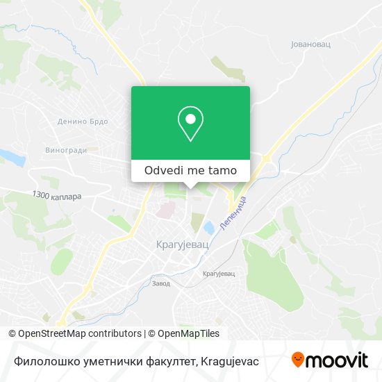 Филолошко уметнички факултет mapa