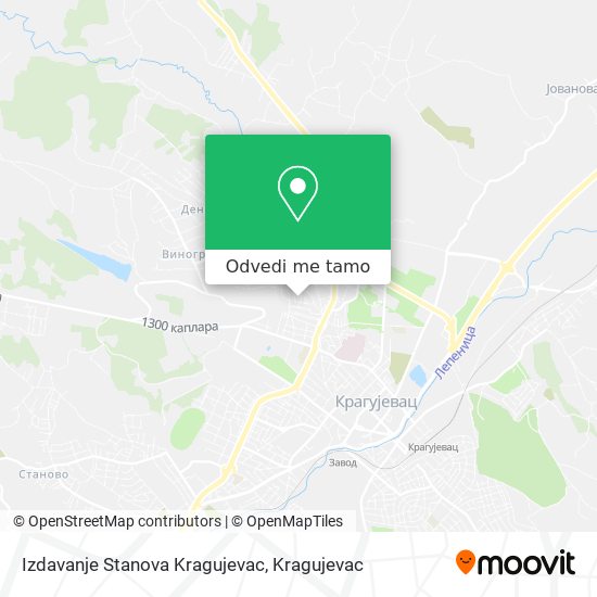 Izdavanje Stanova Kragujevac mapa
