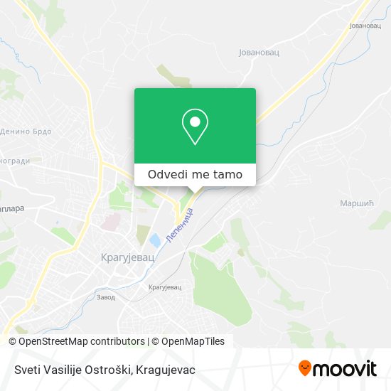 Sveti Vasilije Ostroški mapa