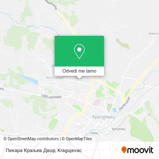 Пекара Краљев Двор mapa