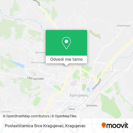 Poslastičarnica Srce Kragujevac mapa