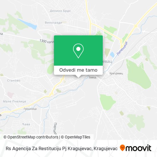 Rs Agencija Za Restituciju Pj Kragujevac mapa