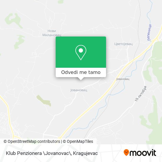 Klub Penzionera \Jovanovac\ mapa