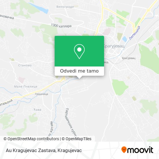 Au Kragujevac Zastava mapa