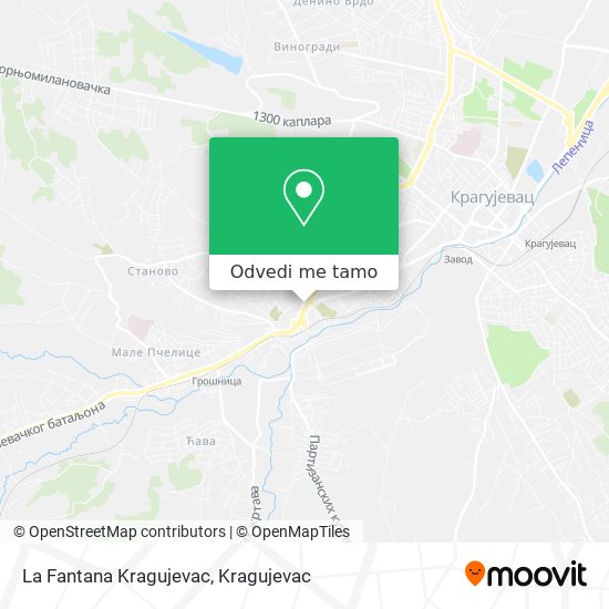 La Fantana Kragujevac mapa