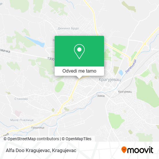 Alfa Doo Kragujevac mapa