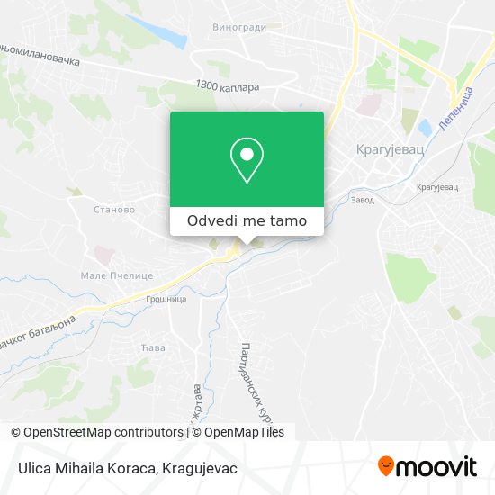 Ulica Mihaila Koraca mapa