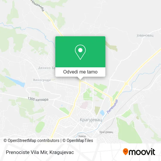 Prenociste Vila Mir mapa