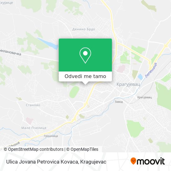 Ulica Jovana Petrovica Kovaca mapa