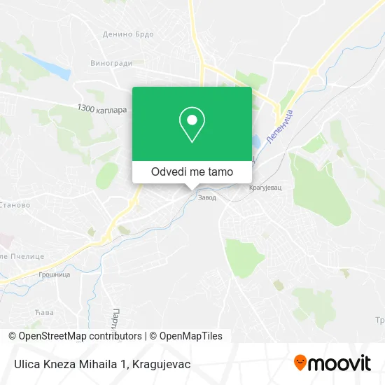 Ulica Kneza Mihaila 1 mapa