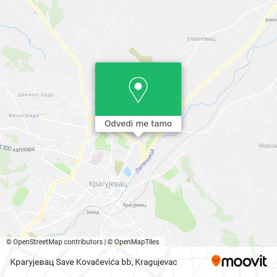 Крагујевац Save Kovačevića bb mapa